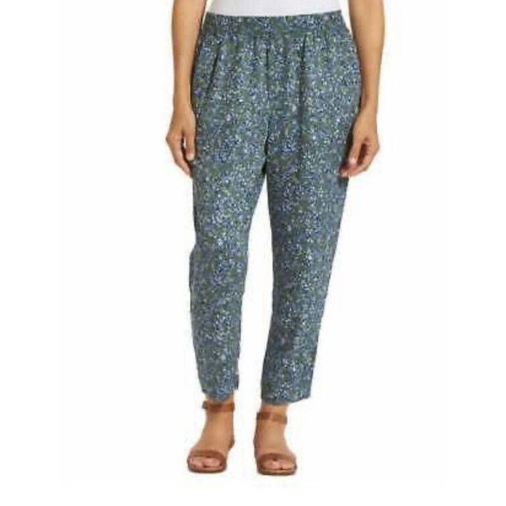 Jessica Simpson Palazzo Cadie Floral Pull-On Cropped Pants Womens Size Small